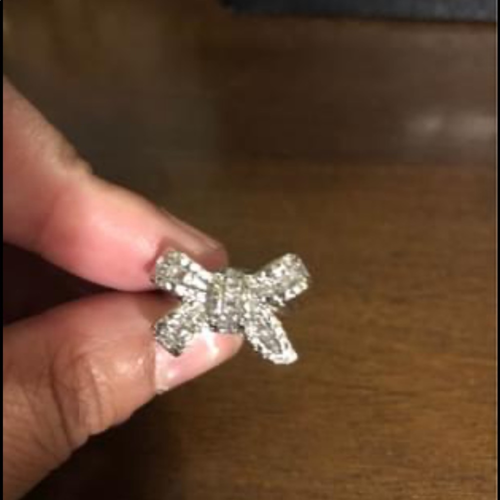 Super Cute Silver Bow Ring